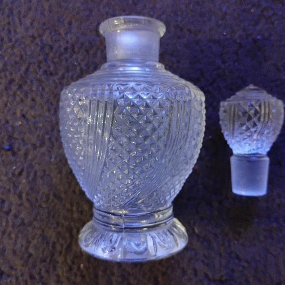 VINTAGE ADAM GLASS/  CRYSTAL EMPTY PERFUME BOTTLE,  MADE IN  ITALY! - Picture 12 of 14